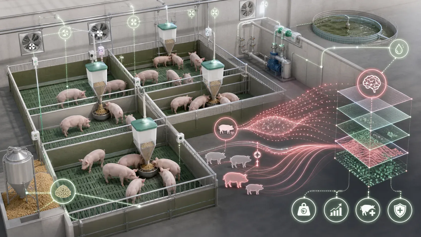 株式会社Eco-Porkのコア技術を説明する概念図