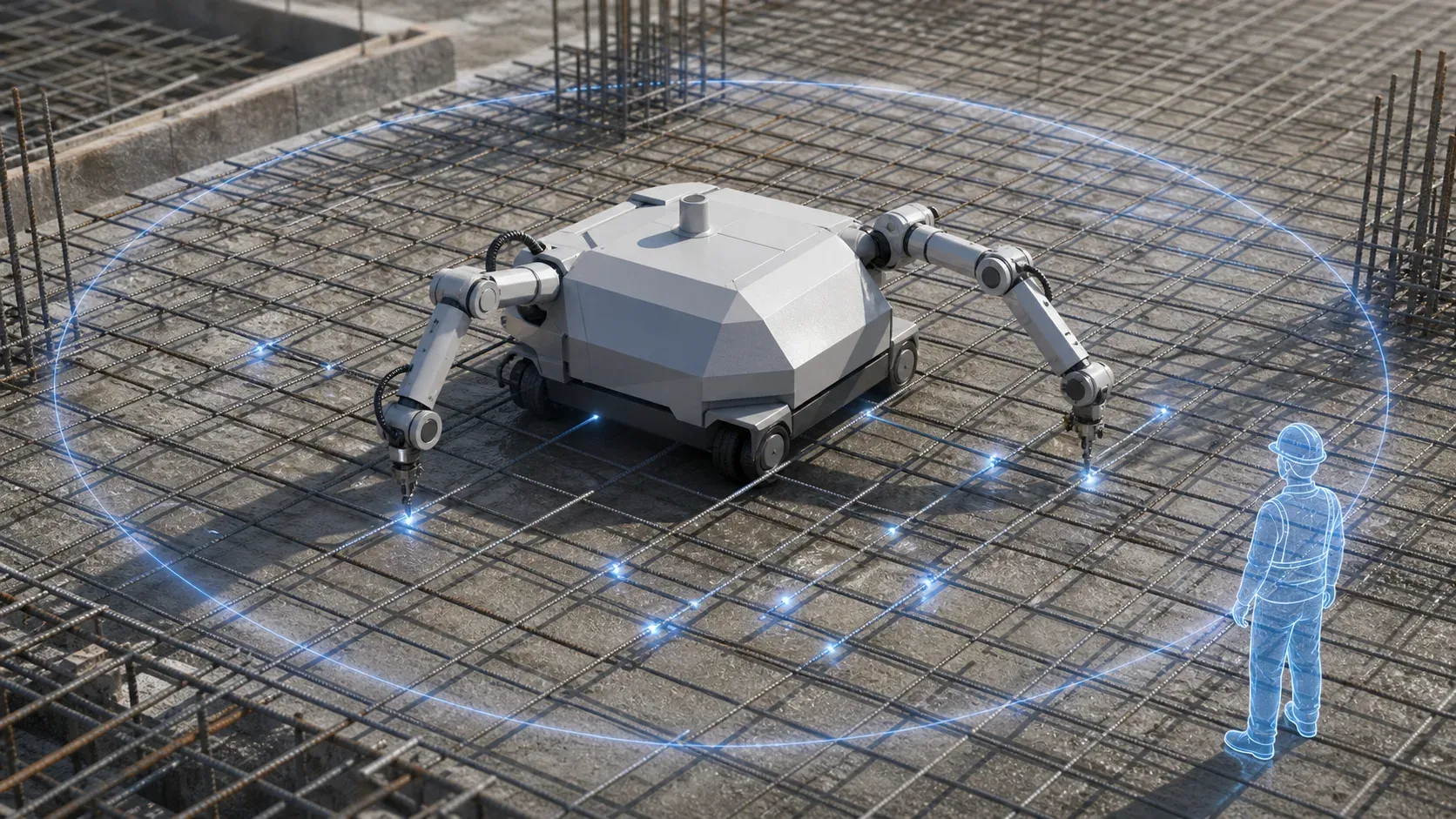 建ロボテック株式会社のコア技術を説明する概念図